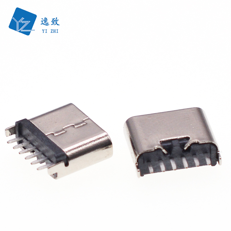 Female (Female)-TYPE-C 6P Vertical straight plug 6.8